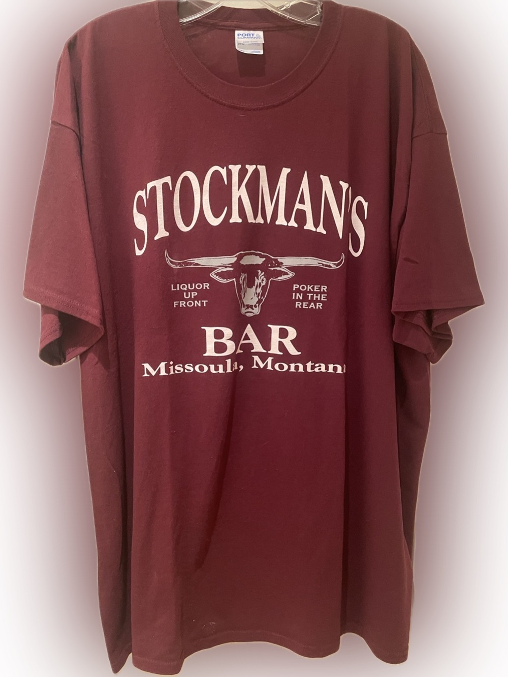 Port and Company Maroon Stockman's Bar Graphic Tee